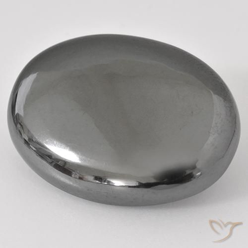 Hematita cinza médio Natural 35.44ct, oval, Opaco