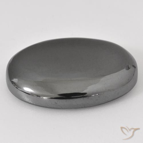 Hematita cinza médio Natural 35.44ct, oval, Opaco