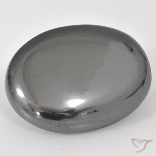 38.86ct Natural cinza médio Hematita, oval, Opaco