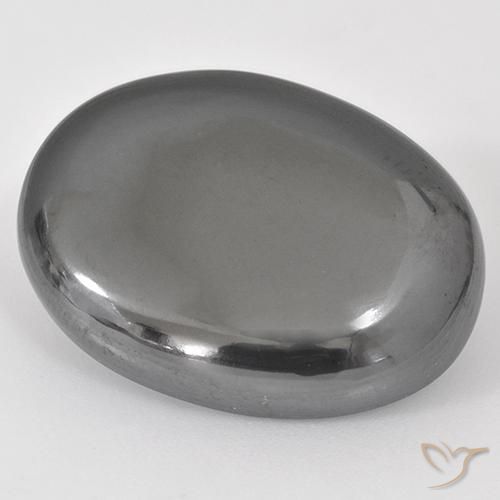 Hematita cinza médio Natural 38.86ct, oval, Opaco