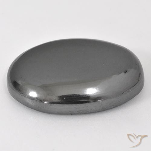 Hematita cinza médio Natural 38.86ct, oval, Opaco