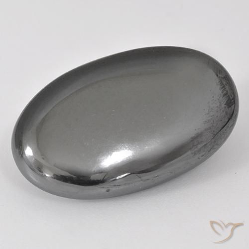 27.13ct Natural cinza médio Hematita, oval, Opaco
