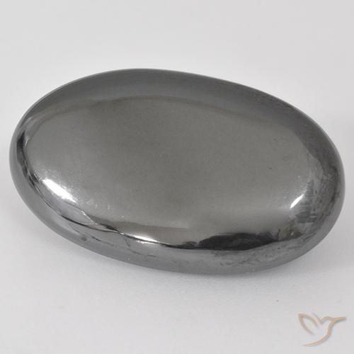 Hematita cinza médio Natural 27.13ct, oval, Opaco