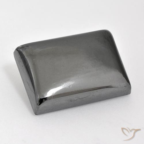 25.84ct Natural Cinza prateado Hematita, baguete, Opaco