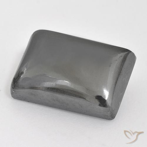 Hematita cinza natural 13,85ct, baguete, opaco