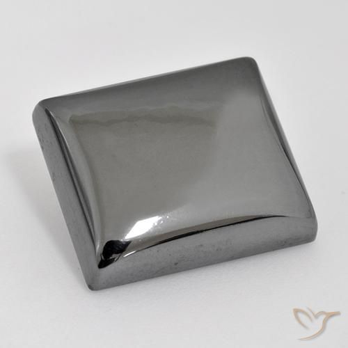 30.37ct Natural Cinza prateado Hematita, baguete, Opaco