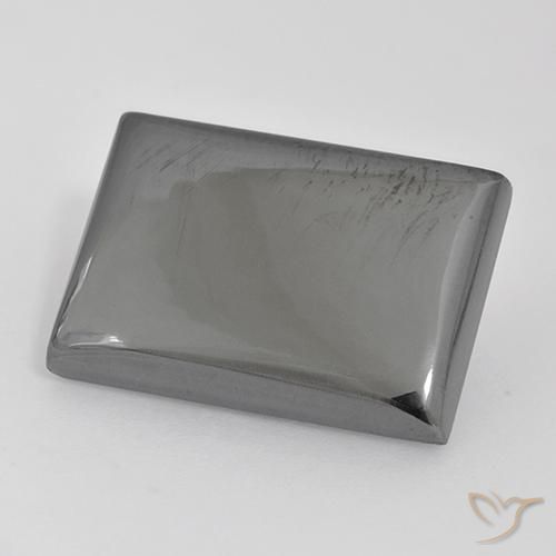 Hematita Cinza prateado Natural 20.24ct, baguete, Opaco