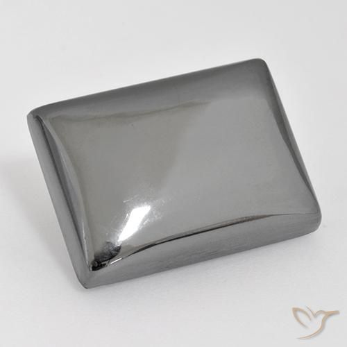 Hematita cinza médio Natural 26.82ct, baguete, Opaco