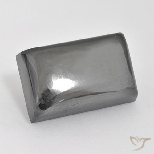 Hematita Cinza prateado Natural 19.79ct, baguete, Opaco