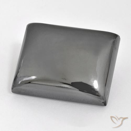 28.12ct Natural Cinza prateado Hematita, baguete, Opaco