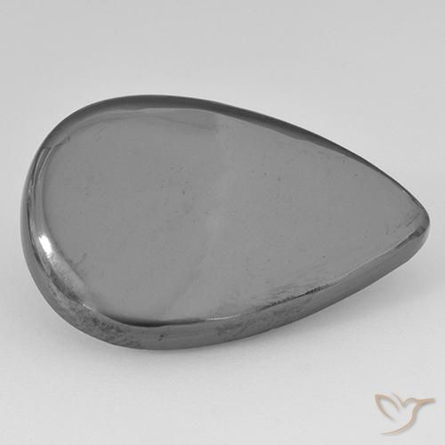 22.23ct Natural cinza médio Hematita, Formato de pêra, Opaco