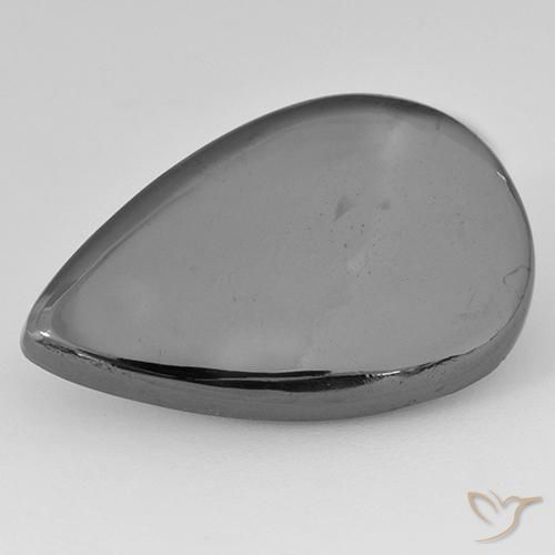 Hematita cinza médio Natural 22.23ct, Formato de pêra, Opaco