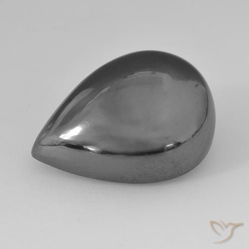 31.32ct Natural Cinza Hematita, Formato de pêra, Opaco