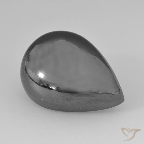 Hematita Cinza Natural 31.32ct, Formato de pêra, Opaco