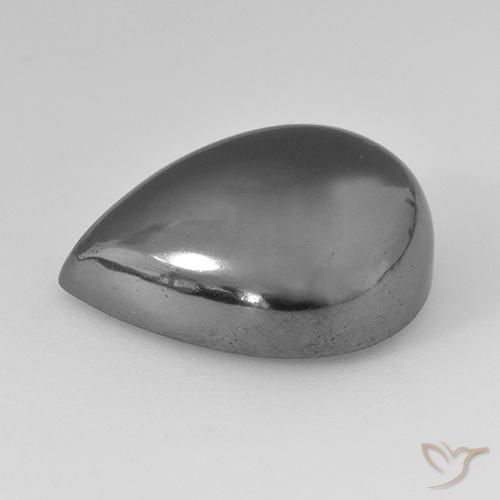 Hematita Cinza Natural 31.32ct, Formato de pêra, Opaco