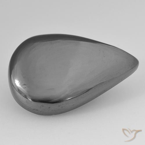 26.52ct Natural cinza médio Hematita, Formato de pêra, Opaco