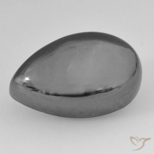 14.37ct Natural cinza médio Hematita, Formato de pêra, Opaco