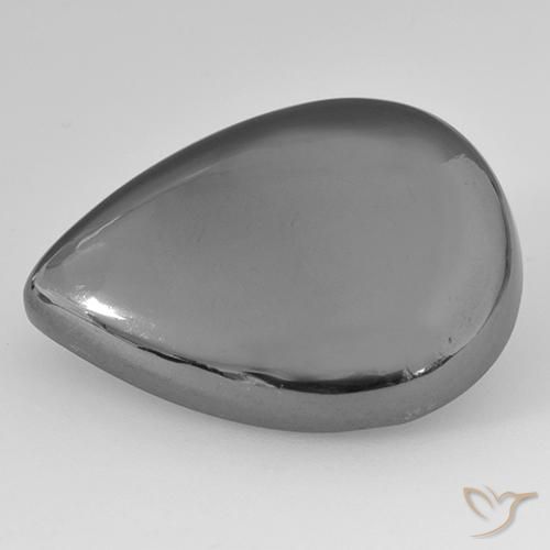 31.03ct Natural Cinza prateado Hematita, Formato de pêra, Opaco