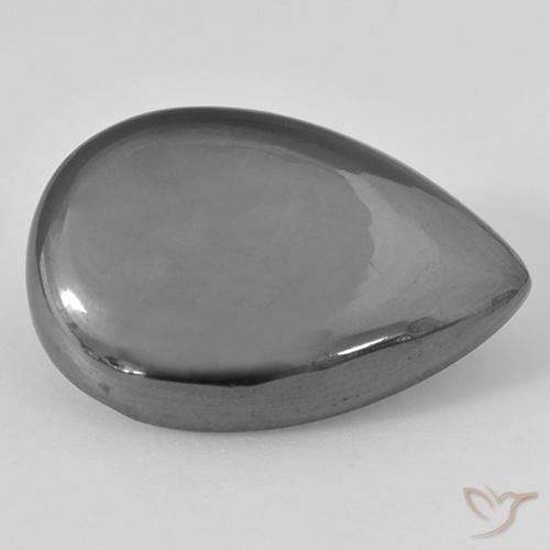 29.68ct Natural cinza médio Hematita, Formato de pêra, Opaco