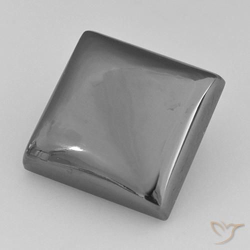 21.92ct Natural cinza médio Hematita, Quadrado, Opaco