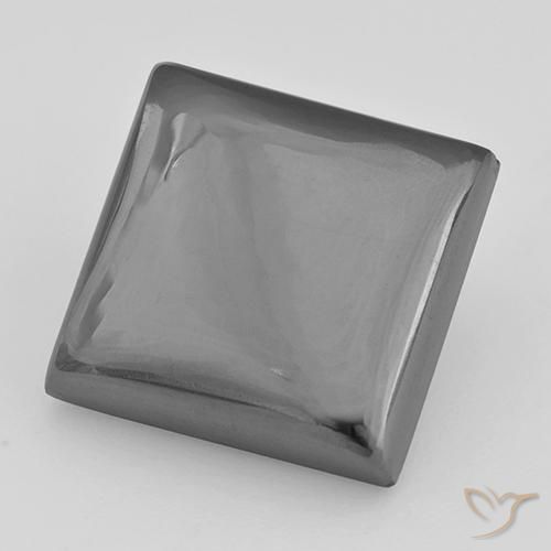 Hematita cinza médio Natural 27.30ct, Quadrado, Opaco