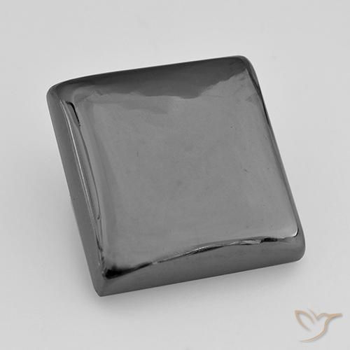 20.49ct Natural Cinza prateado Hematita, Quadrado, Opaco