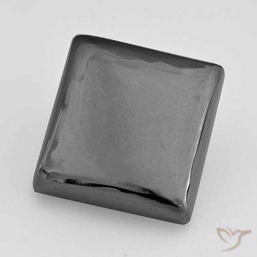 Hematita Cinza prateado Natural 20.49ct, Quadrado, Opaco