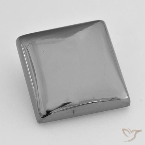 20.88ct Natural Cinza prateado Hematita, Quadrado, Opaco