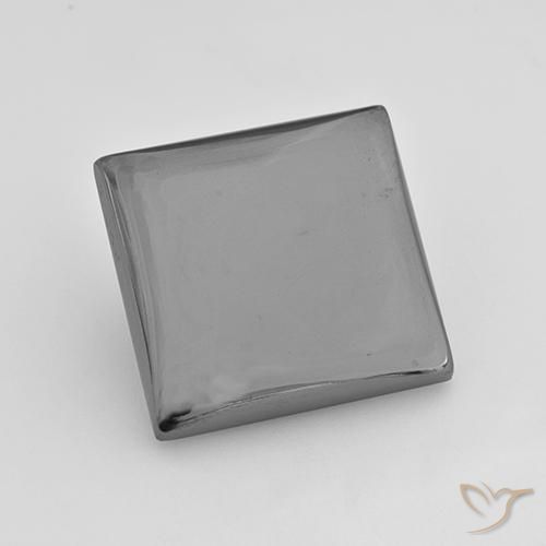 20.31ct Natural cinza médio Hematita, Quadrado, Opaco