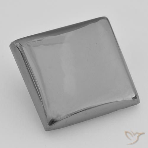 Hematita Cinza prateado Natural 24.23ct, Quadrado, Opaco
