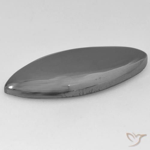 Hematita Cinza prateado Natural 12.42ct, Marquesa, Opaco