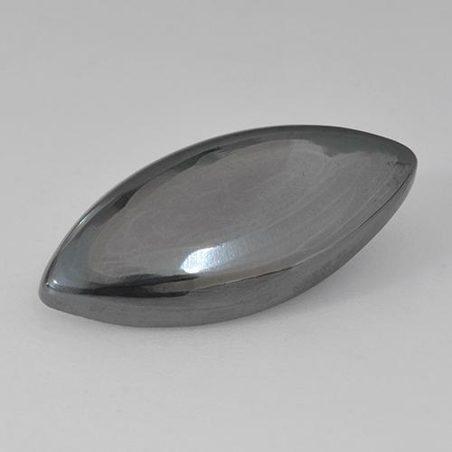Hematita cinza natural 10,23ct, marquise, opaco