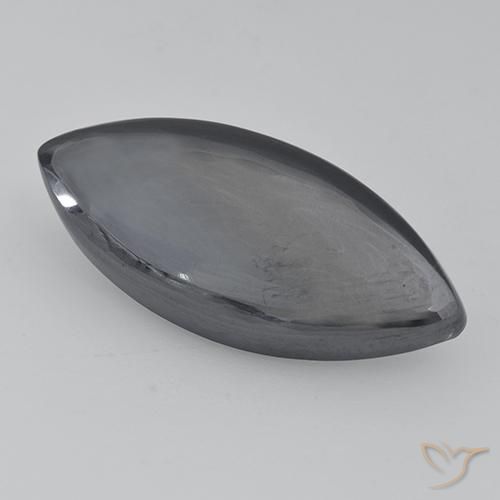 24.18ct Natural Cinza prateado Hematita, Marquesa, Opaco