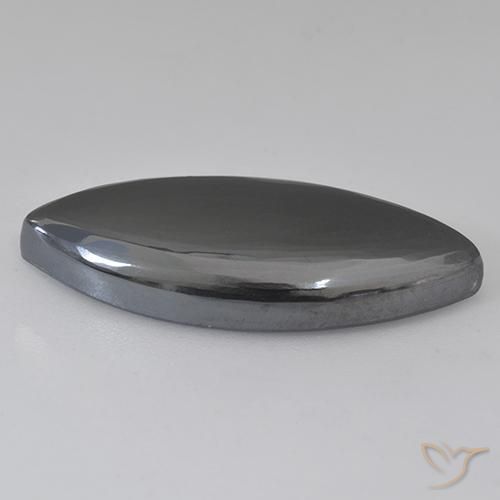 Hematita Cinza prateado Natural 24.18ct, Marquesa, Opaco