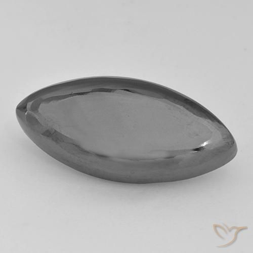 Hematita Cinza prateado Natural 19.46ct, Marquesa, Opaco