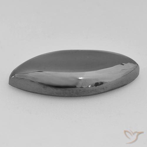 Hematita cinza natural 13,32ct, marquise, opaco