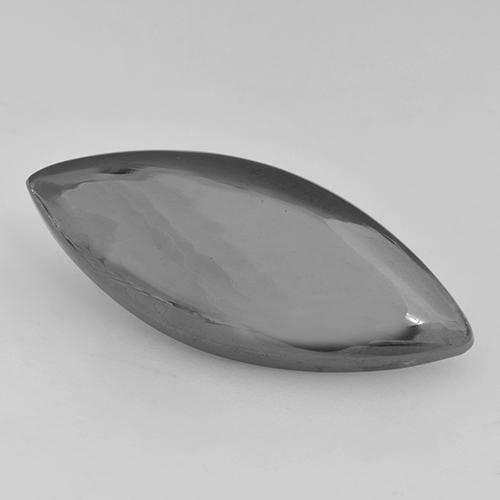 Hematita cinza natural 17,41ct, marquise, opaco