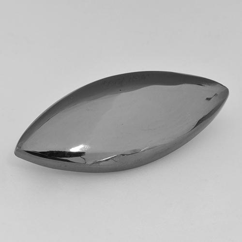 Hematita cinza natural 17,41ct, marquise, opaco