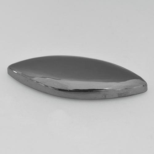 Hematita cinza natural 17,41ct, marquise, opaco