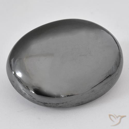 Hematita cinza médio Natural 38.37ct, oval, Opaco