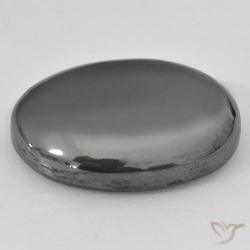 Hematita cinza médio Natural 38.37ct, oval, Opaco