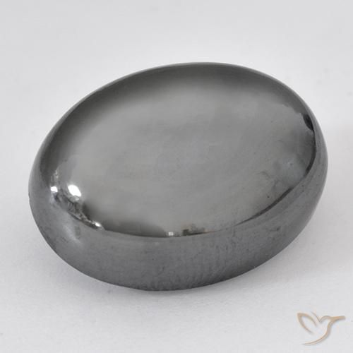 29.40ct Natural cinza médio Hematita, oval, Opaco