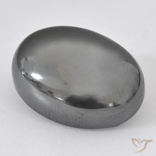 Hematita cinza médio Natural 29.40ct, oval, Opaco