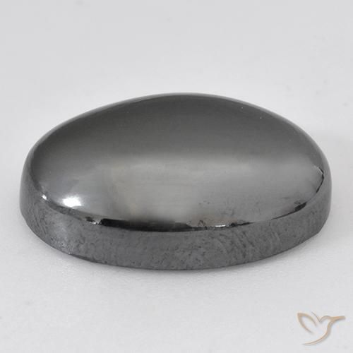 Hematita Cinza prateado Natural 33.07ct, oval, Opaco