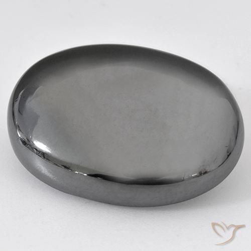 37.56ct Natural cinza médio Hematita, oval, Opaco