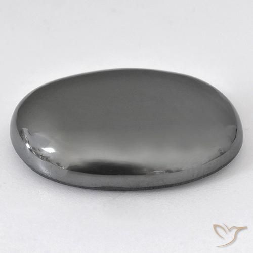 Hematita cinza médio Natural 37.56ct, oval, Opaco
