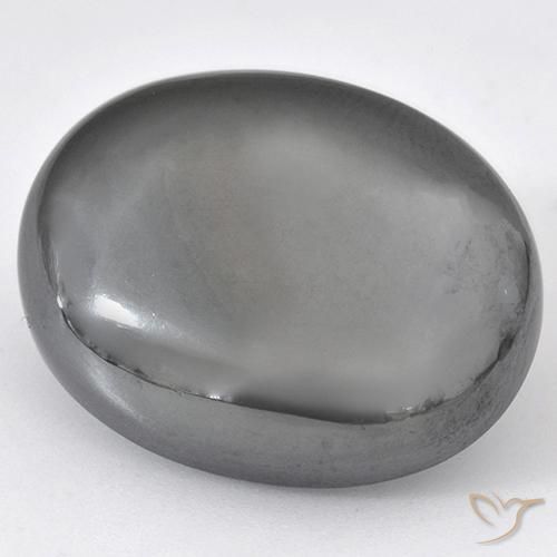 Hematita cinza médio Natural 47.89ct, oval, Opaco