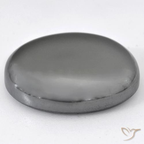Hematita cinza médio Natural 47.89ct, oval, Opaco