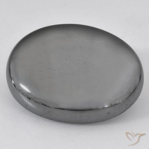 33.59ct Natural Cinza prateado Hematita, oval, Opaco
