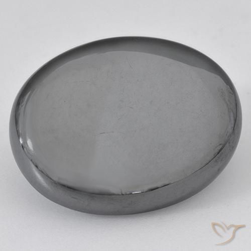 Hematita Cinza prateado Natural 33.59ct, oval, Opaco